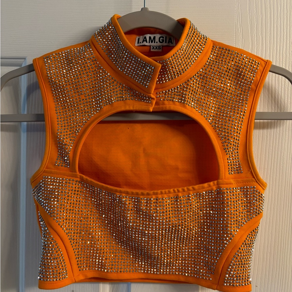 I am Gia orange Mariah top XXS